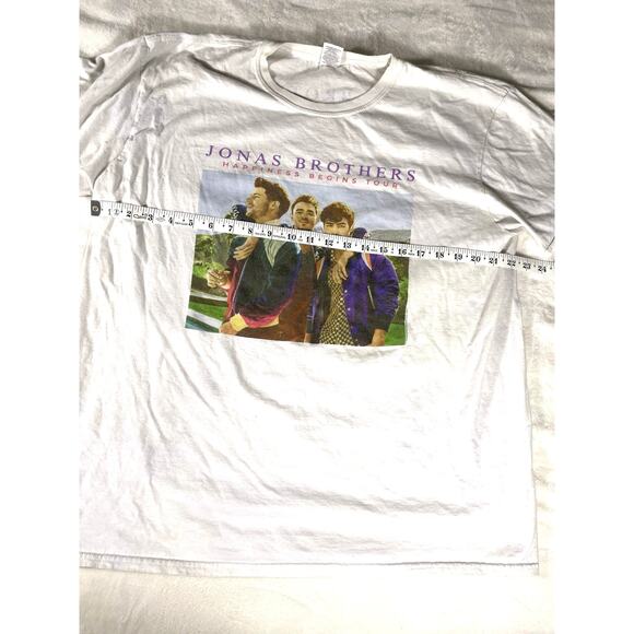 Jonas Brothers 2019 Tour Tee White Gildan Softstyle L - Picture 3 of 7